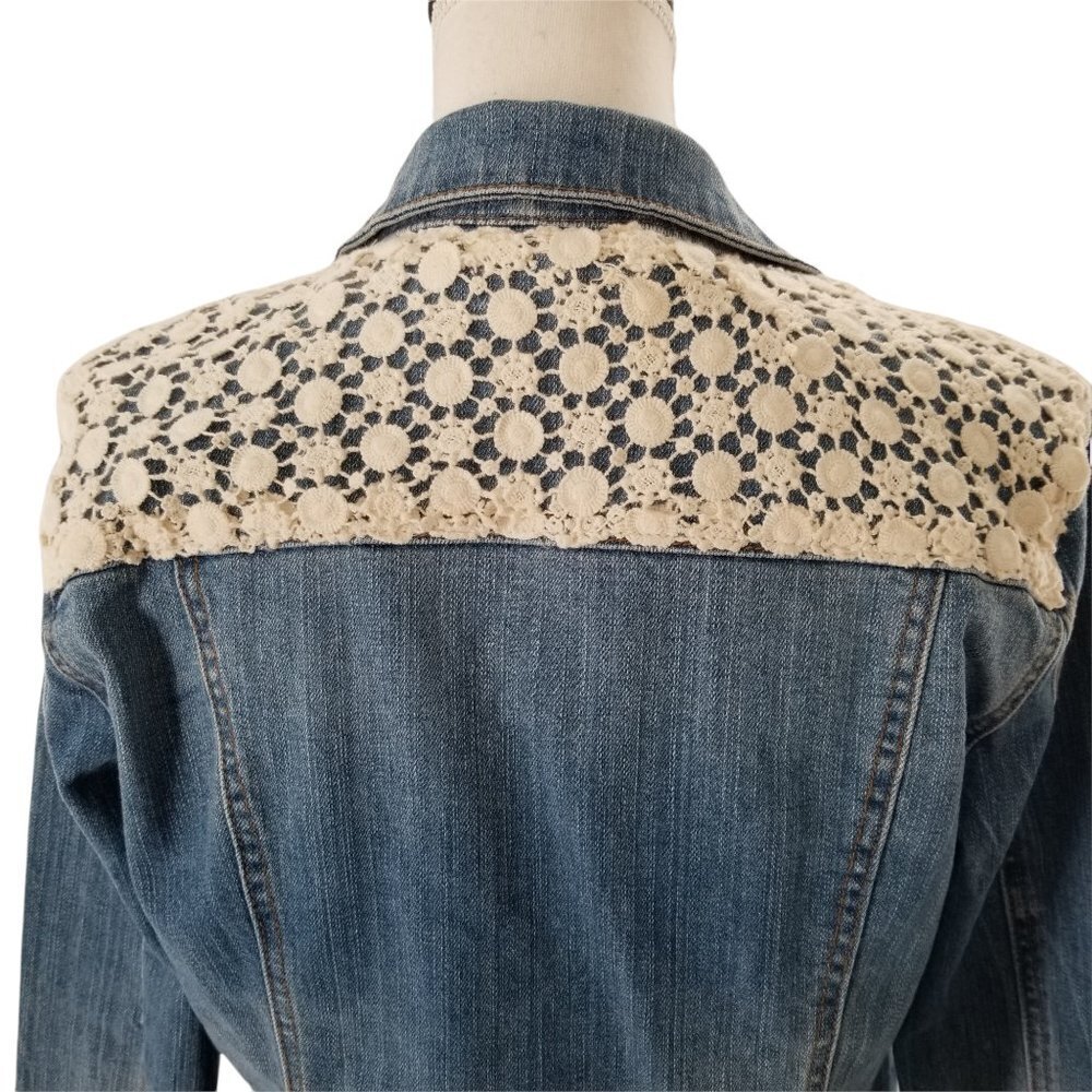 Romeo & Juliet Couture Yoke Denim Jacket Medium - Picture 5 of 8